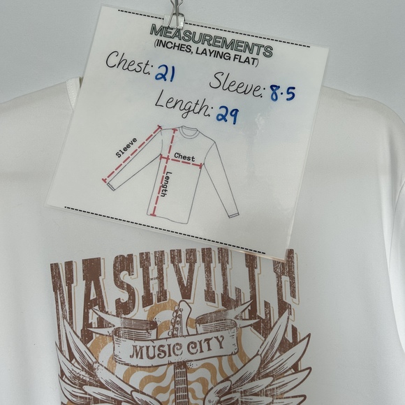 Nashville Music City White Graphic‎ Tee - Picture 3 of 4
